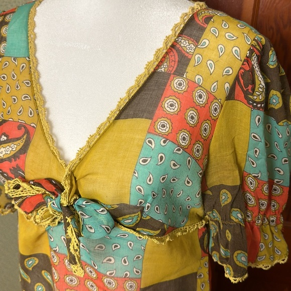 VINTAGE Patchwork-Pattern Dollyrockers Dress, Size M - Picture 2 of 6